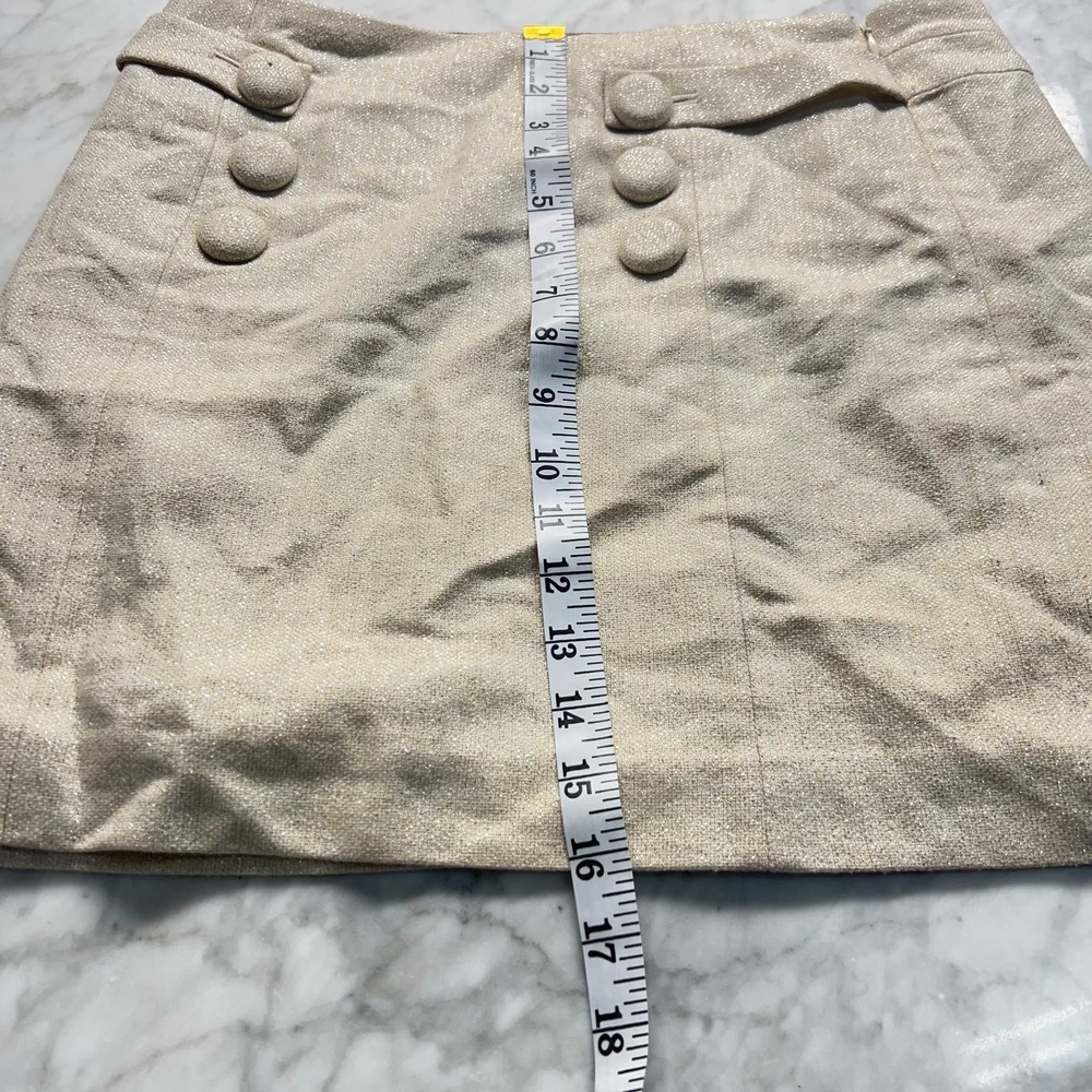 J. Crew Ivory Shimmer Wool Blend Mini Skirt 6 - Picture 9 of 13
